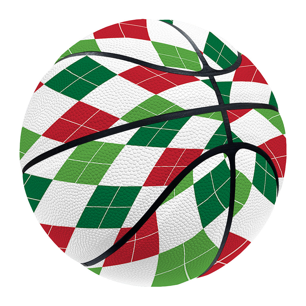 Merry Christmas Argyle Pattern Print Basketball
