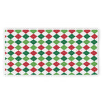 Merry Christmas Argyle Pattern Print Beach Towel