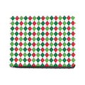 Merry Christmas Argyle Pattern Print Bifold Wallet