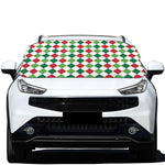 Merry Christmas Argyle Pattern Print Car Windshield Snow Cover