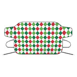 Merry Christmas Argyle Pattern Print Car Windshield Snow Cover
