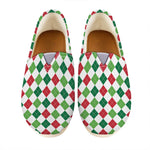 Merry Christmas Argyle Pattern Print Casual Shoes
