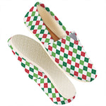 Merry Christmas Argyle Pattern Print Casual Shoes