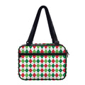 Merry Christmas Argyle Pattern Print Double Strap Bible Bag