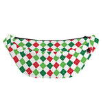Merry Christmas Argyle Pattern Print Fanny Pack