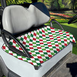 Merry Christmas Argyle Pattern Print Golf Cart Seat Cover