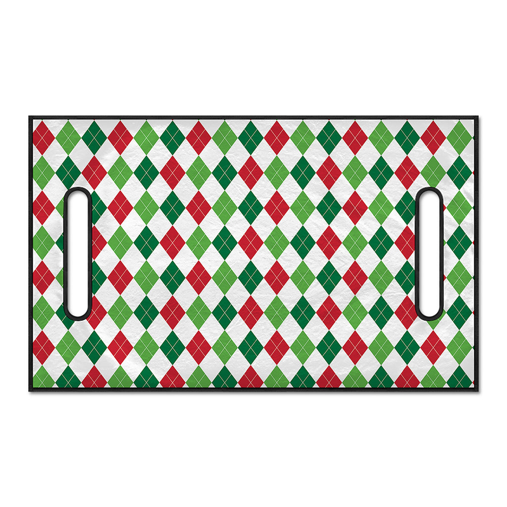 Merry Christmas Argyle Pattern Print Golf Cart Seat Cover