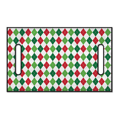 Merry Christmas Argyle Pattern Print Golf Cart Seat Cover