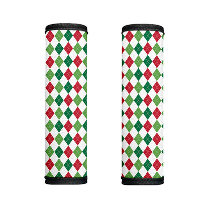Merry Christmas Argyle Pattern Print Handle Covers