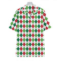 Merry Christmas Argyle Pattern Print Hawaiian Shirt