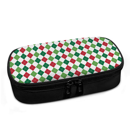 Merry Christmas Argyle Pattern Print Insulin Cooler Travel Case