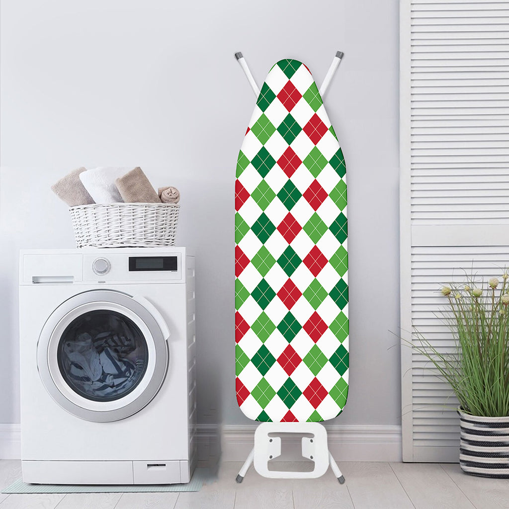 Merry Christmas Argyle Pattern Print Ironing Board Cover