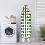 Merry Christmas Argyle Pattern Print Ironing Board Cover