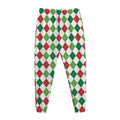 Merry Christmas Argyle Pattern Print Jogger Pants