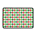 Merry Christmas Argyle Pattern Print Kitchen Mat