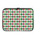 Merry Christmas Argyle Pattern Print Laptop Sleeve