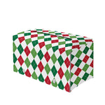 Merry Christmas Argyle Pattern Print Leather Tissue Box Cover