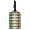 Merry Christmas Argyle Pattern Print Luggage Tag