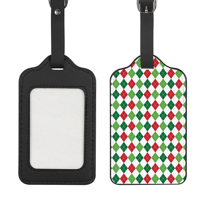 Merry Christmas Argyle Pattern Print Luggage Tag