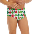 Merry Christmas Argyle Pattern Print Men's Briefs