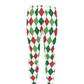 Merry Christmas Argyle Pattern Print Men's Leggings