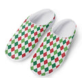 Merry Christmas Argyle Pattern Print Mesh Casual Shoes
