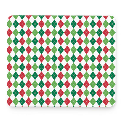 Merry Christmas Argyle Pattern Print Mouse Pad