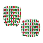 Merry Christmas Argyle Pattern Print Office Chair Cover