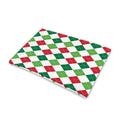 Merry Christmas Argyle Pattern Print Pet Cooling Mat Cover