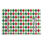 Merry Christmas Argyle Pattern Print Placemat