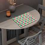 Merry Christmas Argyle Pattern Print Placemat