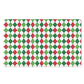 Merry Christmas Argyle Pattern Print Polyester Doormat