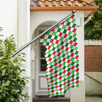 Merry Christmas Argyle Pattern Print Polyester Flag
