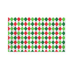 Merry Christmas Argyle Pattern Print Polyester Flag