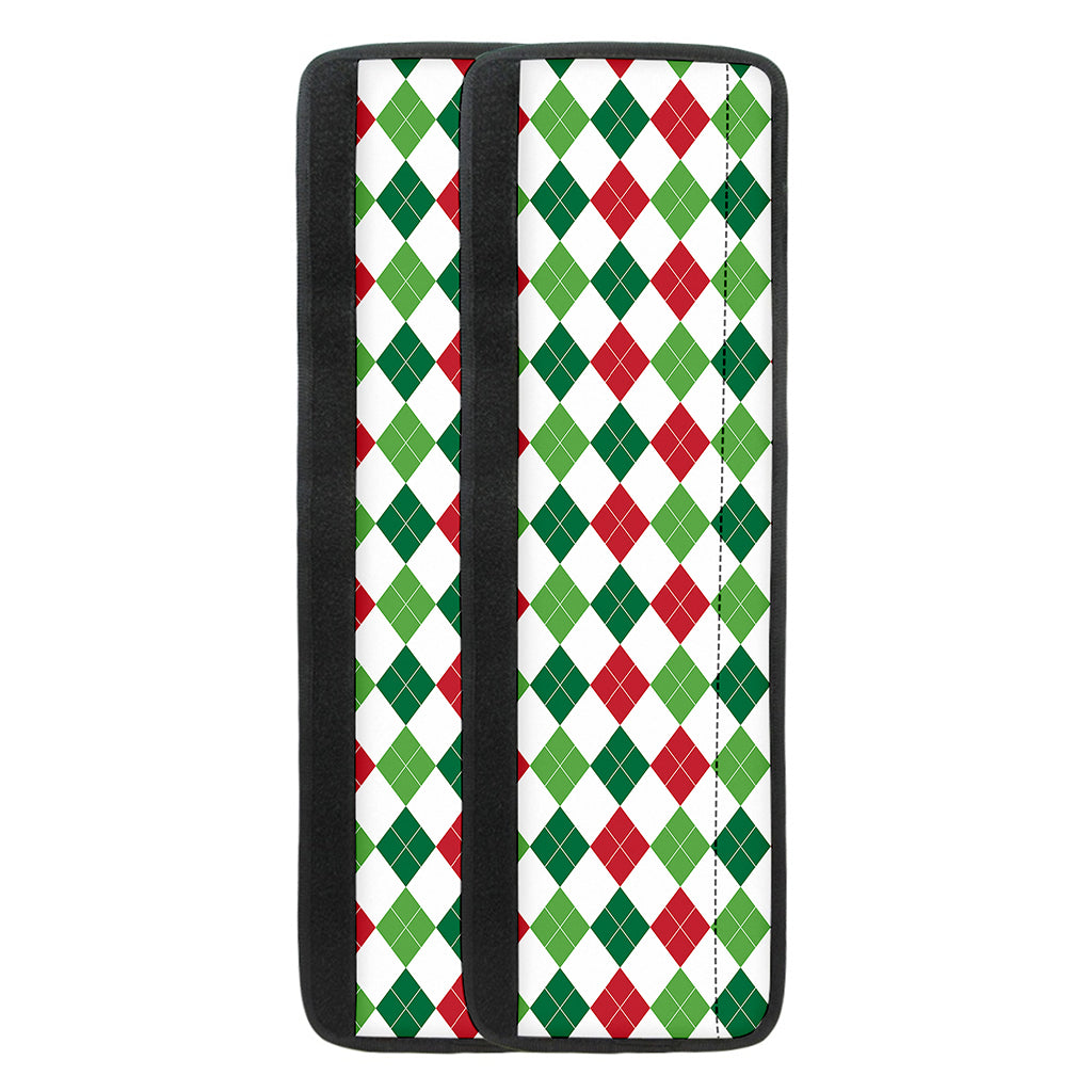 Merry Christmas Argyle Pattern Print Refrigerator Handle Covers