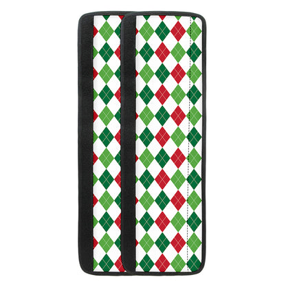 Merry Christmas Argyle Pattern Print Refrigerator Handle Covers