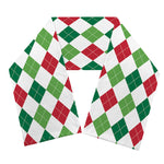 Merry Christmas Argyle Pattern Print Scarf