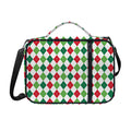 Merry Christmas Argyle Pattern Print Shoulder Strap Bible Bag
