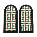 Merry Christmas Argyle Pattern Print Skillet Handle Cover