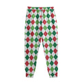 Merry Christmas Argyle Pattern Print Sweatpants
