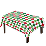Merry Christmas Argyle Pattern Print Tablecloth