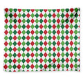 Merry Christmas Argyle Pattern Print Tapestry