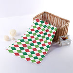 Merry Christmas Argyle Pattern Print Towel