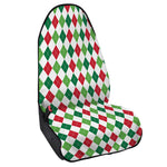 Merry Christmas Argyle Pattern Print Waterproof Car Seat Cover