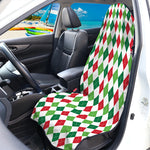 Merry Christmas Argyle Pattern Print Waterproof Car Seat Cover