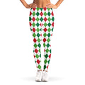 Merry Christmas Argyle Pattern Print Women's Leggings