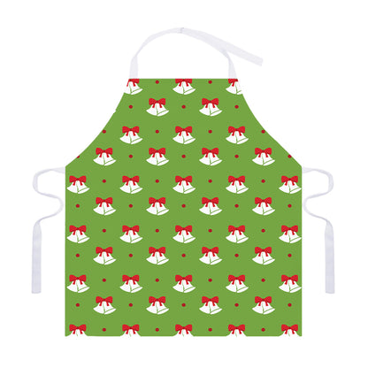 Merry Christmas Bells Pattern Print Adjustable Apron