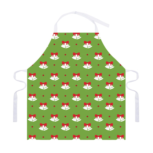 Merry Christmas Bells Pattern Print Adjustable Apron