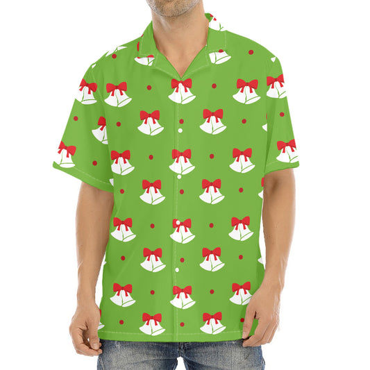 Merry Christmas Bells Pattern Print Aloha Shirt