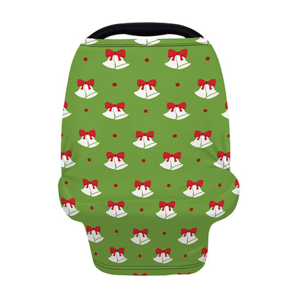 Merry Christmas Bells Pattern Print Baby Seat Cover